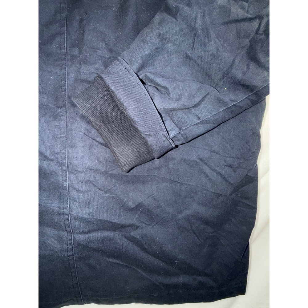 Wrangler Workwear Navy Blue Quilted Lined Hooded Utility Jacket L G - Picture 10 of 10